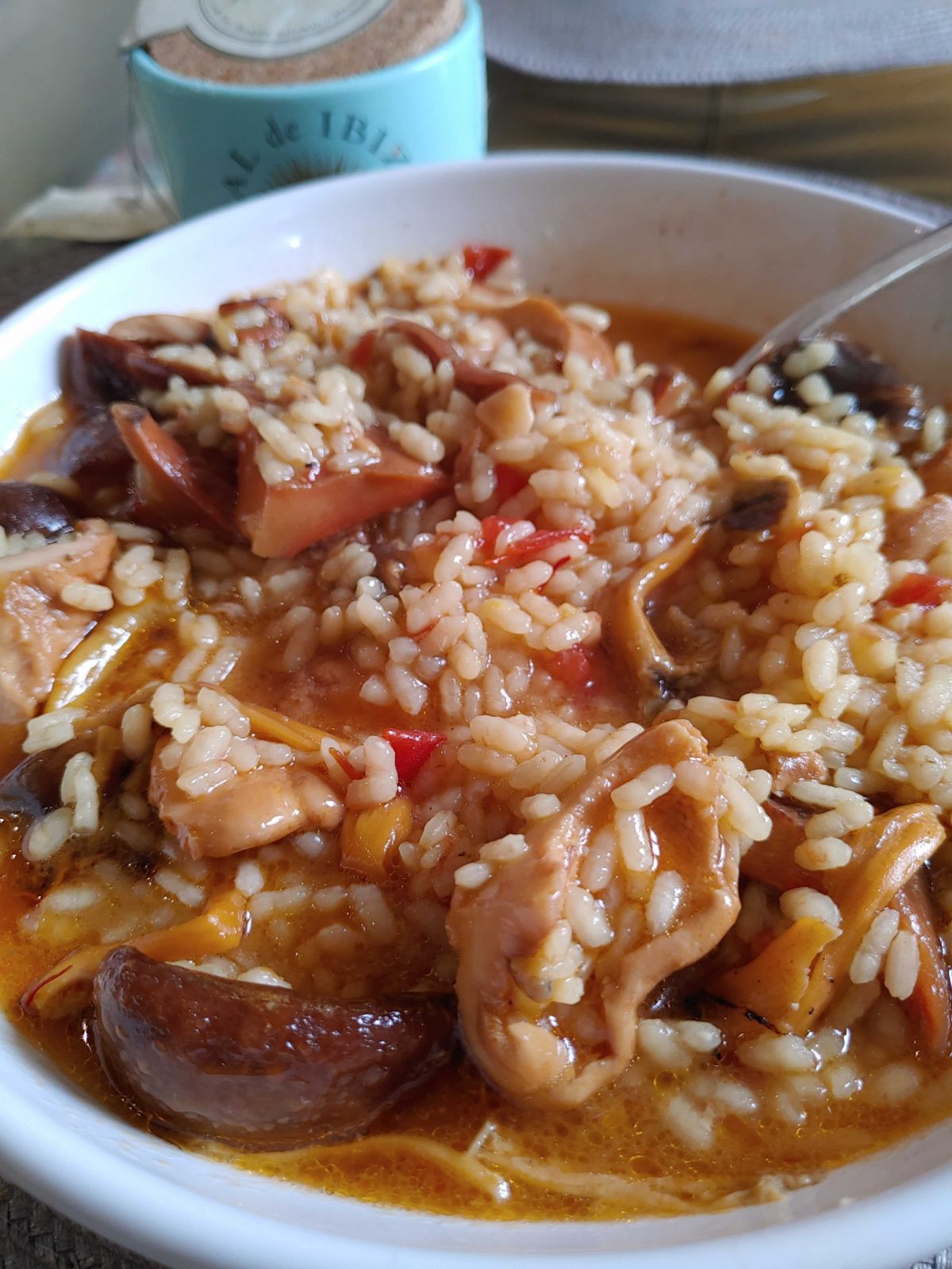 arroz caldoso con setas
